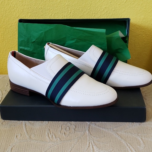 Tommy Hilfiger stripe Band White Loafers - Picture 1 of 4